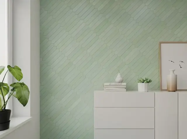 Интерьер с Плитка DNA Tiles Candy Crayon White 128396 4.3x24.3