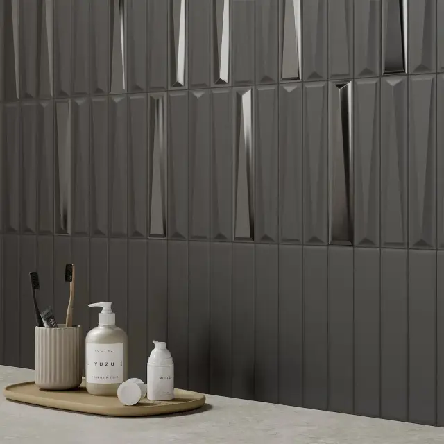 Интерьер с Керамическая плитка UP BLACK LINGOTTO  5x25