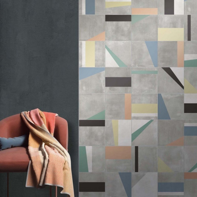 Интерьер с Керамическая плитка CARPET MIX GREY 20x20