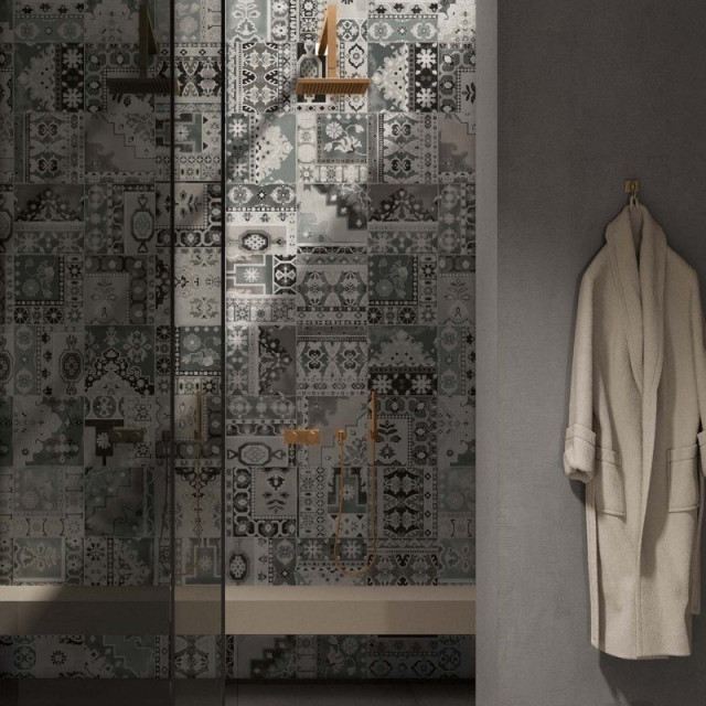 Интерьер с Керамическая плитка CARPET MIX GREY 20x20