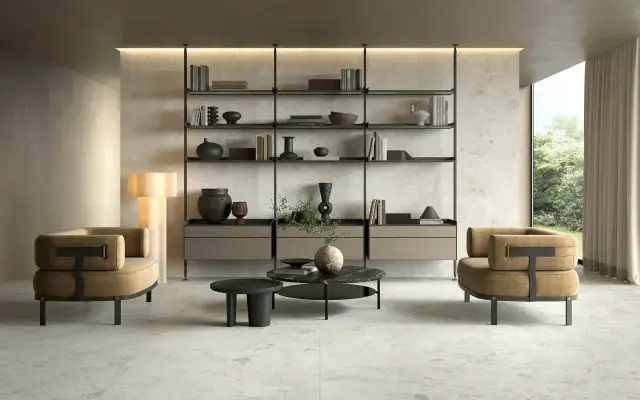Интерьер с Керамогранит DUE-G Ceramiche Breccia Paradiso Brown Levigato 104719 60x120