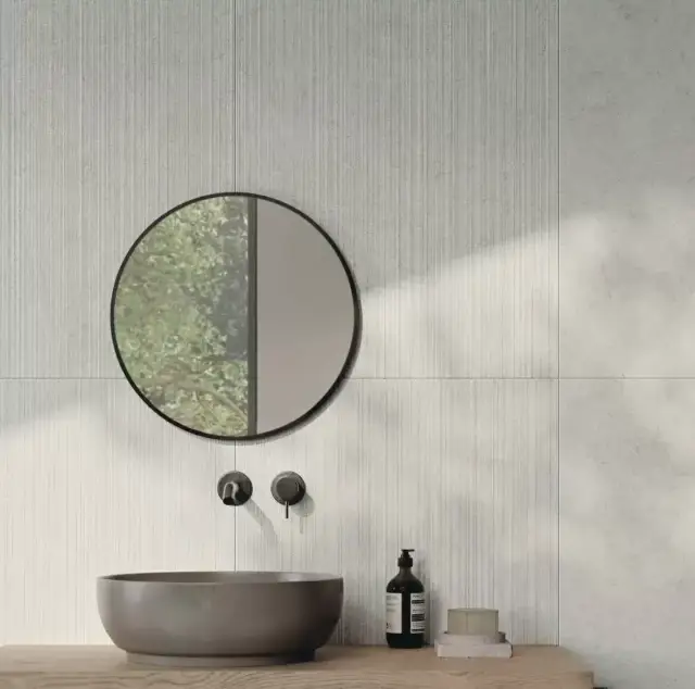 Интерьер с Керамогранит Naxos Mockup Brio Grey Nat.Ret. 136908 60x120