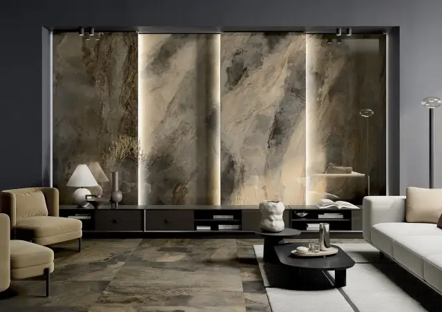 Интерьер с Керамогранит DEEP STONE NATURAL NAT RET 120х280