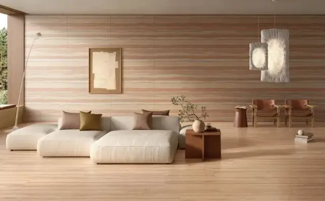 Интерьер с Керамогранит Del Conca Native NI Feeling Earth Rett G9NIFEEARTR 60x60