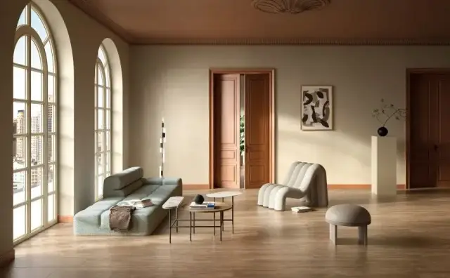 Интерьер с Керамогранит Del Conca Native NI Feeling Earth Rett G9NIFEEARTR 60x60
