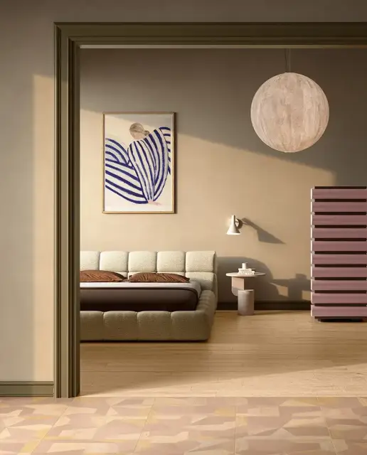 Интерьер с Керамогранит Del Conca Native NI Feeling Earth Rett G9NIFEEARTR 60x60