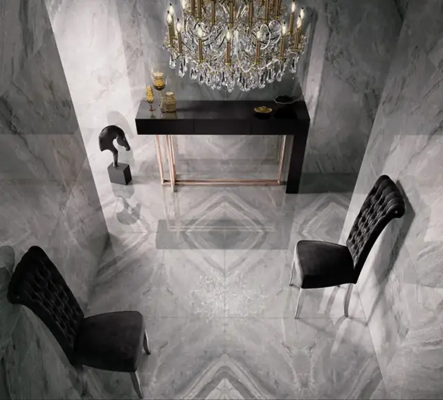 Интерьер с Керамогранит Cerdomus Supreme Silver Rettificato 75382 60x120