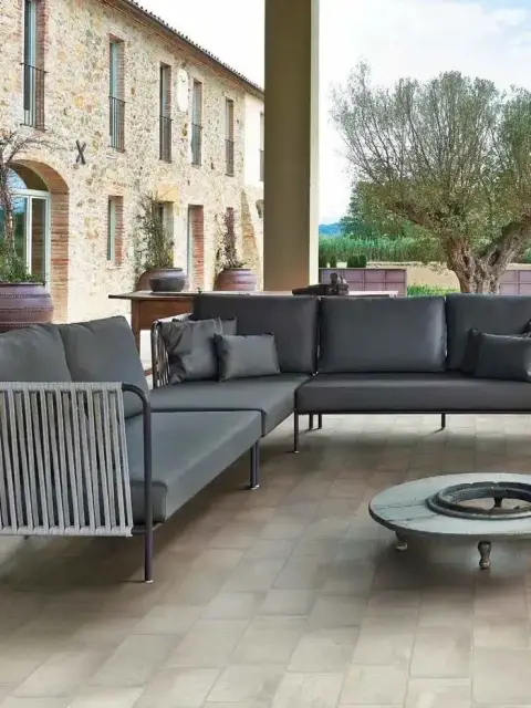 Интерьер с Керамогранит Rex Matieres Nuage 6mm Matte 757642/270 120x270