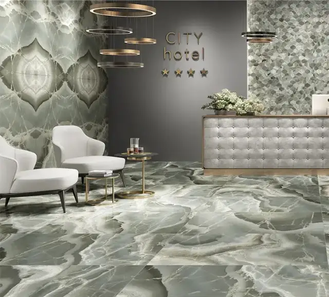 Интерьер с Керамический гранит JADE EMATITE RT 60x60