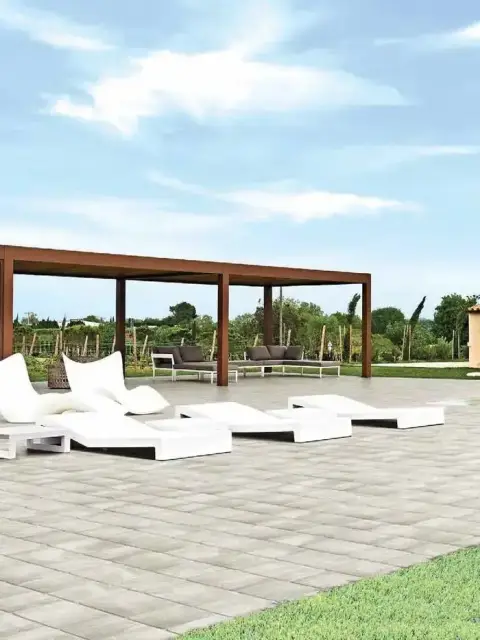 Интерьер с Керамогранит Rex Matieres Nuage 6mm Matte 757642/270 120x270