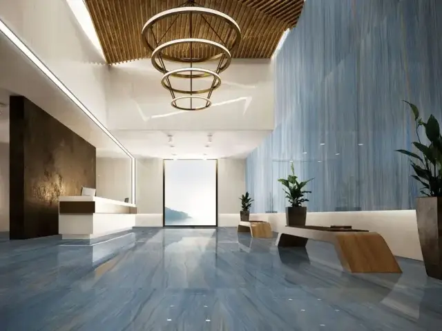 Интерьер с Керамическая плитка AZUL MACAUBA LAPP/RETT	120X240