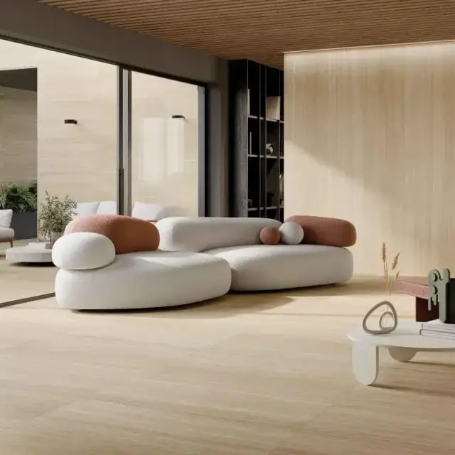 Интерьер с Керамогранит ABK Sensi Roma Ivory Lux 3D Ret PF60014119 120x280