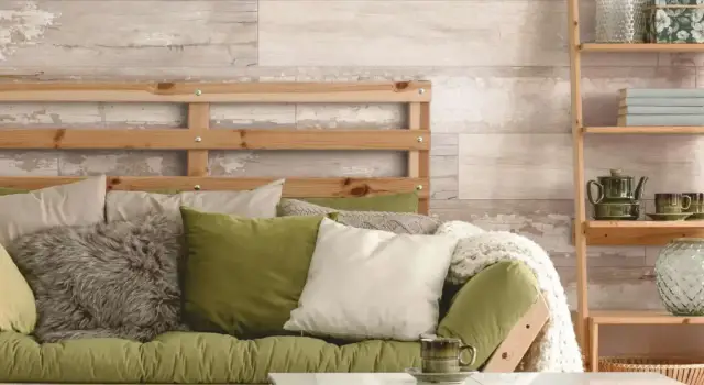Интерьер с Керамогранит Idalgo Naturo Oak Beige Натуро Дуб Бежевый SR ID9096n118SR 19.5x120