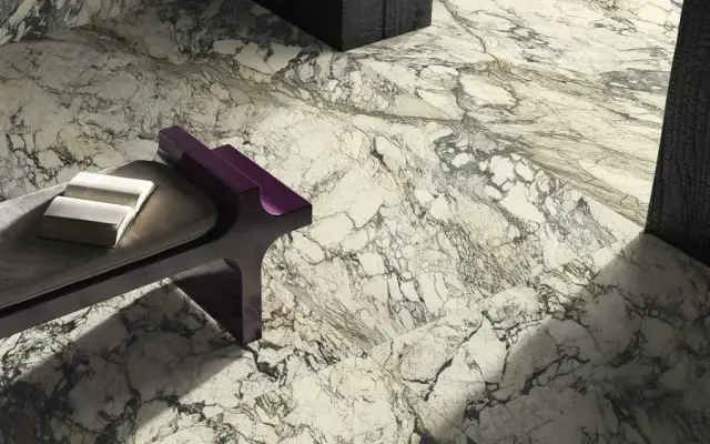 Интерьер с Керамогранит Del Conca Hme Marble Edition Hme 3 Onice Verde Rett Hard GCME03R 60x120