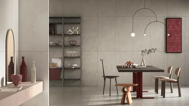 Интерьер с Керамогранит Vitra MoonLight Греж Натуральный 60x120