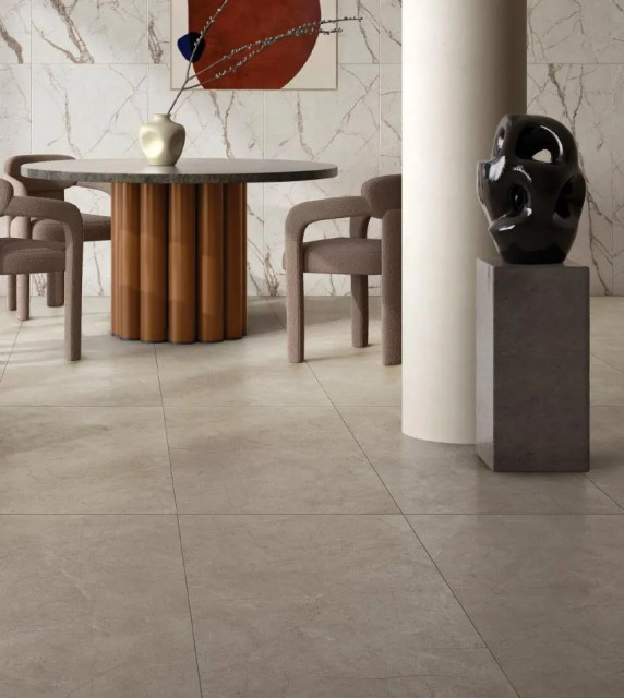 Интерьер с Керамогранит Vitra MoonLight Греж Натуральный 60x120