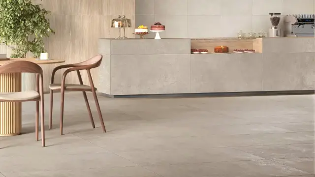 Интерьер с Керамогранит Vitra Урбаншик Слоновая Кость Матовый K958355R0001VTET 60x60