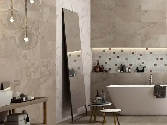 Интерьер с Мозаика ALPES RAW MOS. QUADR. GREY	30X30