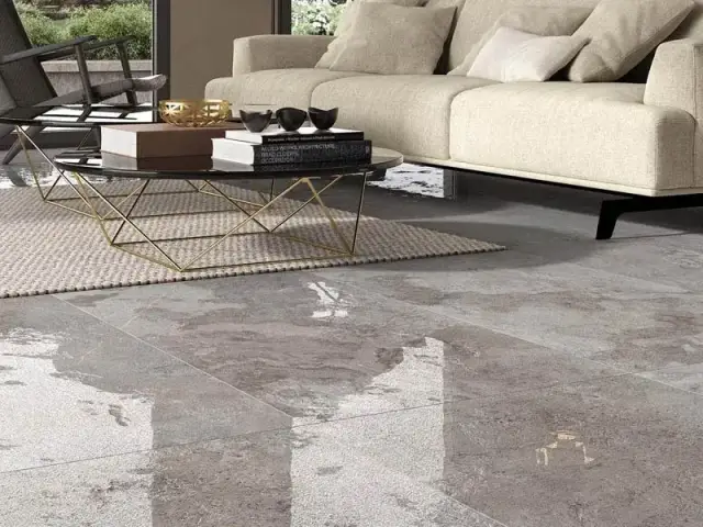 Интерьер с Мозаика ALPES RAW MOS. QUADR. GREY	30X30