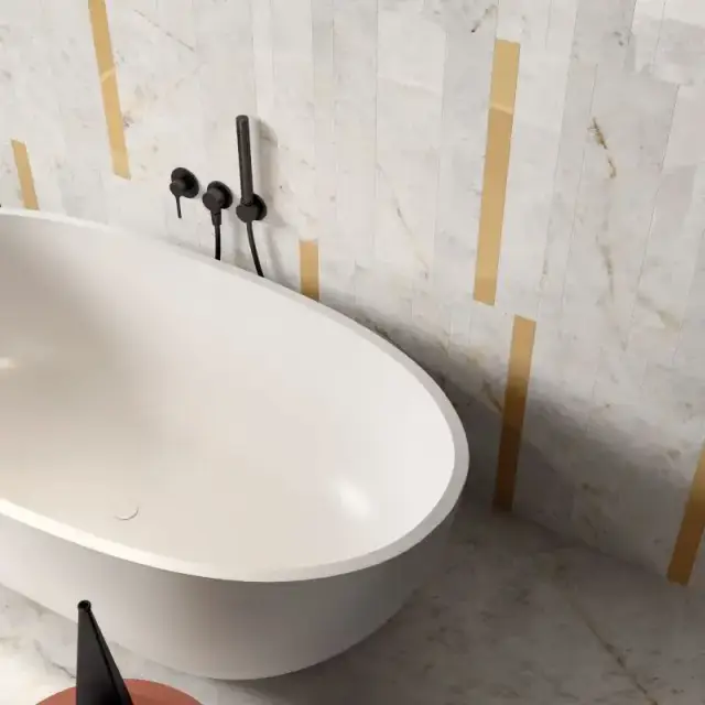 Интерьер с Керамогранит SENSI GEMS TITANIUM BLACK SOFT R 120X280