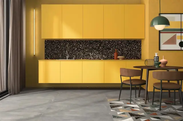 Интерьер с Керамогранит ABK Blend Dots Grey Ret PF60006710 60x60