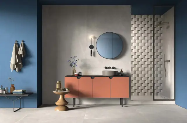 Интерьер с Керамогранит ABK Blend Dots Grey Ret PF60006710 60x60