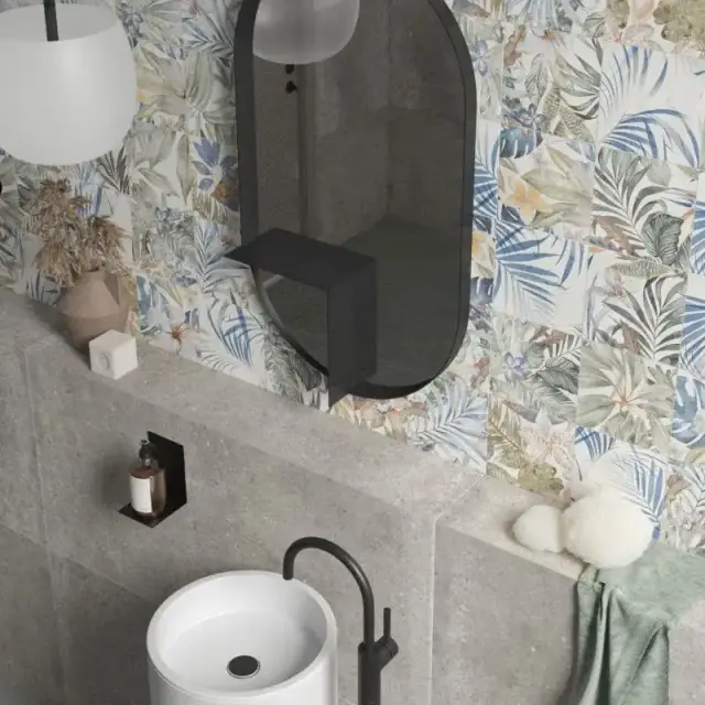 Интерьер с Керамогранит LUCE PIOMBO RET 120X120