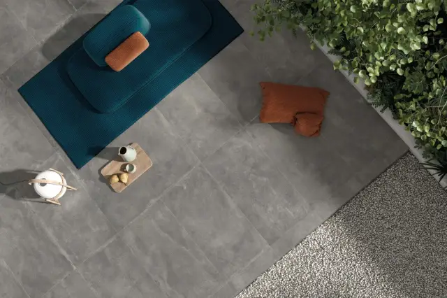 Интерьер с Керамогранит ABK Blend Dots Grey Ret PF60006710 60x60