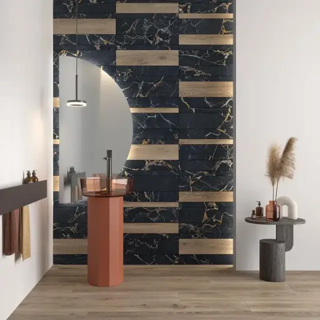 Интерьер с Керамическая плитка W&S D CP4 BOTANICAL GREY B