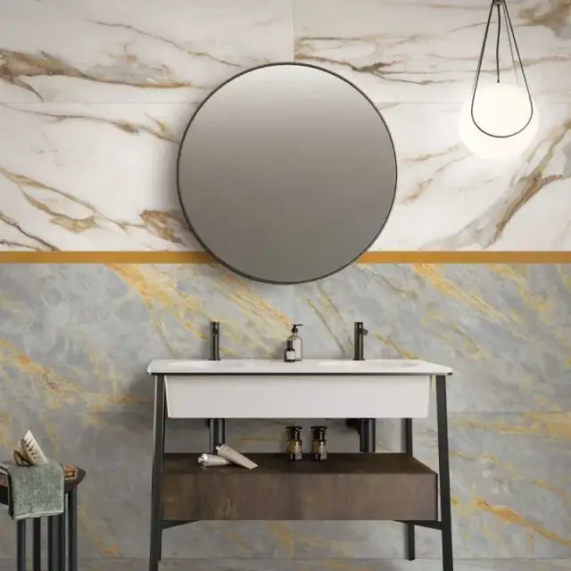 Интерьер с Керамическая плитка W&S D CP4 BOTANICAL GREY B