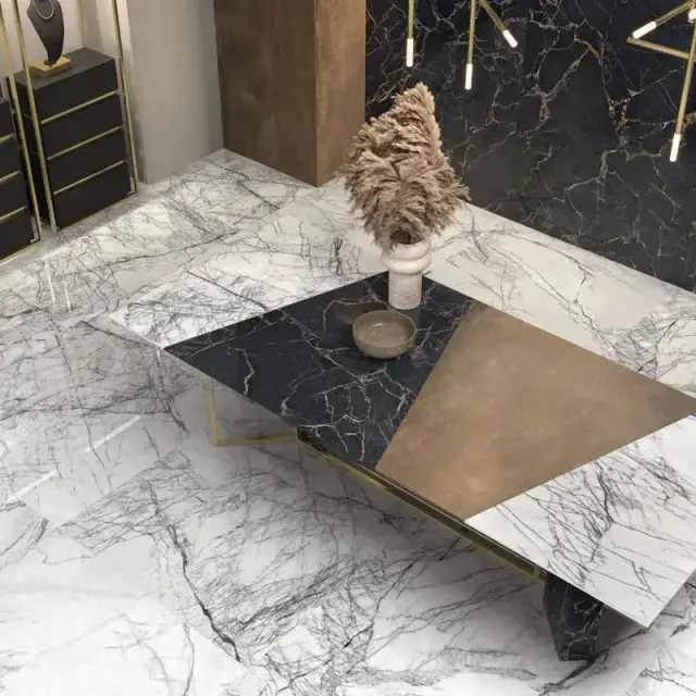 Интерьер с Керамическая плитка W&S D CP4 BOTANICAL GREY B