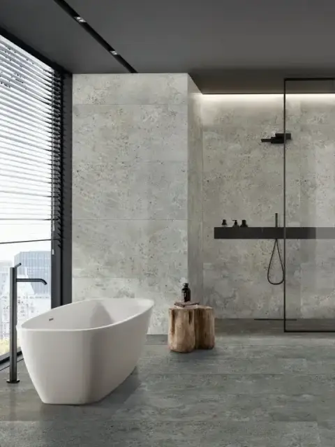 Интерьер с Керамогранит PIETRA VIVA GREY NAT RET  60X120