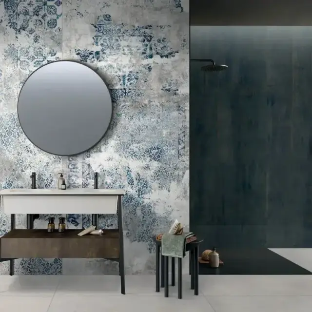 Интерьер с Керамогранит ART WALLS DRIPPING LUX R120X280
