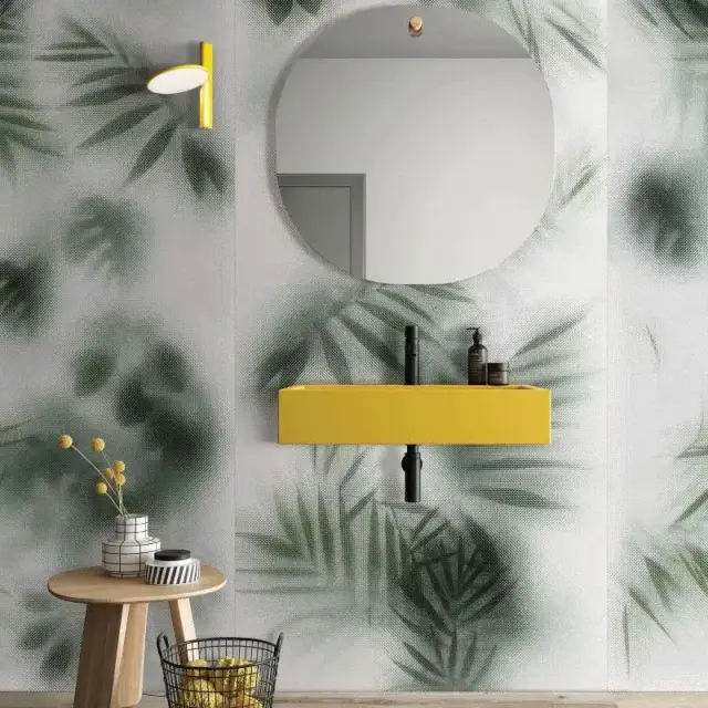Интерьер с Керамогранит ART WALLS DRIPPING LUX R120X280