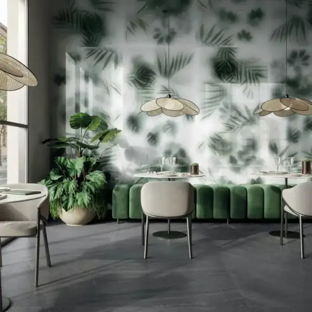 Интерьер с Керамогранит ART WALLS DRIPPING LUX R120X280