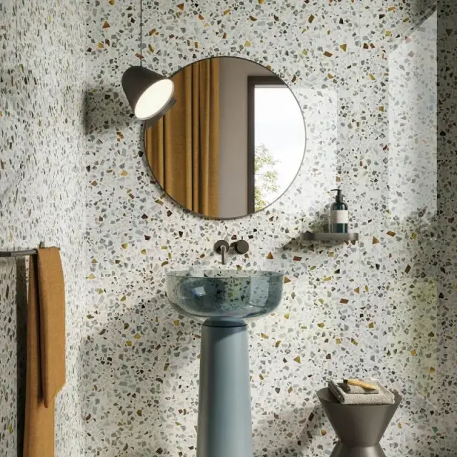 Интерьер с Керамогранит ART WALLS DRIPPING LUX R120X280