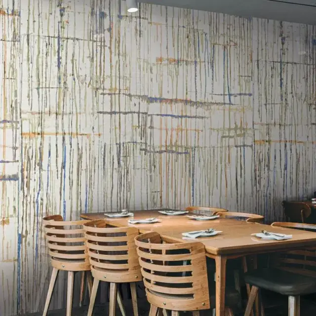 Интерьер с Керамогранит ART WALLS DRIPPING LUX R120X280