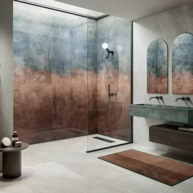 Интерьер с Керамогранит ART WALLS DRIPPING LUX R120X280