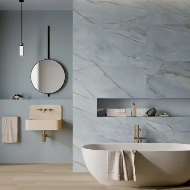 Интерьер с Керамогранит ABK Sensi Nuance Deep River Nat Rett PF60014981 60x120