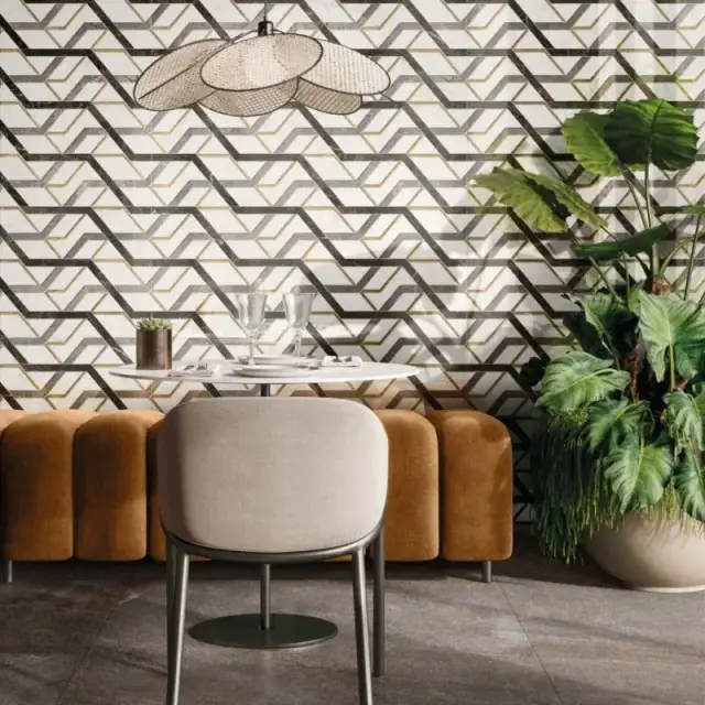 Интерьер с Керамогранит ABK Sensi Fantasy Tahiti Lux 3D Rett PF60015134 60x120