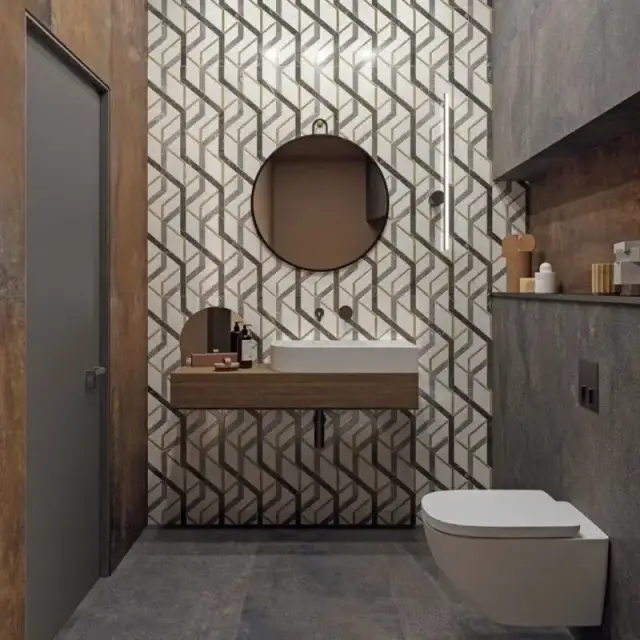 Интерьер с Керамогранит ABK Sensi Fantasy Tahiti Lux 3D Rett PF60015134 60x120