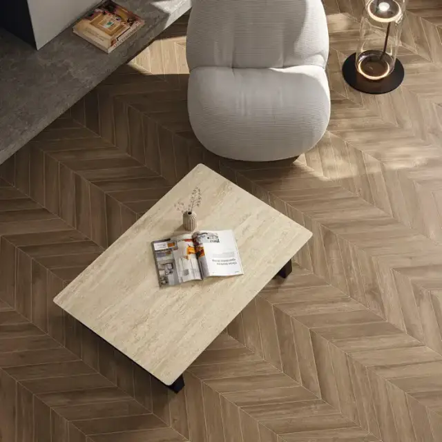 Интерьер с Керамогранит Атлас Конкорд Atlas Concorde Russia Fusion Oak Natural Натуральный 20x120