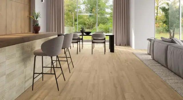 Интерьер с Керамогранит Атлас Конкорд Atlas Concorde Russia Fusion Oak Natural Натуральный 20x120