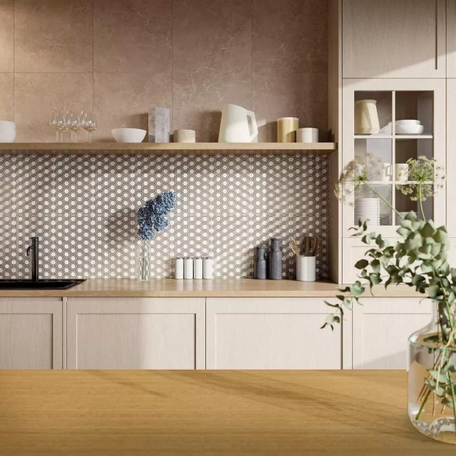 Интерьер с Керамогранит Kerama Marazzi Гран Пале Серый Обрезной SG457320R 50.2x50.2