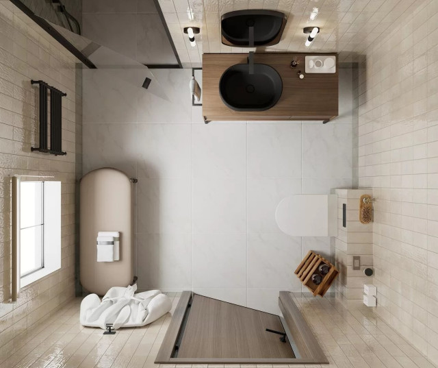 Интерьер с Керамогранит Kerama Marazzi Гран Пале Серый Обрезной SG457320R 50.2x50.2