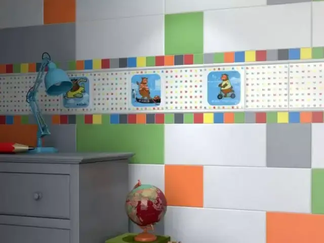 Интерьер с Плитка Kerama Marazzi Калейдоскоп Розовый 20x20