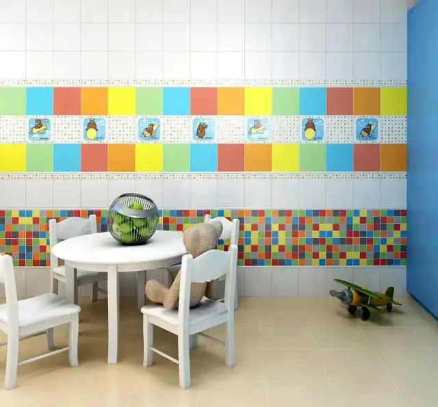 Интерьер с Плитка Kerama Marazzi Калейдоскоп Розовый 20x20
