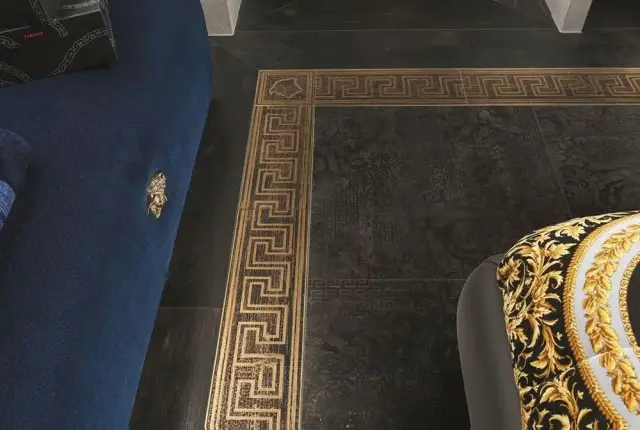 Интерьер с Керамогранит Versace / Gardenia Orchidea Eterno Ice Intreccio 263023 26.5x180