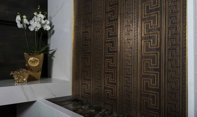 Интерьер с Керамогранит Versace / Gardenia Orchidea Eterno Ice Intreccio 263023 26.5x180