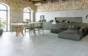 Интерьер с Керамогранит Zerde Concrete Light Grey 00000005021 60x120